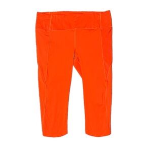 Athleta Women's Bright Orange Cropped Leggings Size M